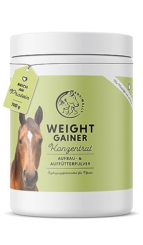 Annimally Weight Gainer Pulver Pferd - Aufbau Futter Pulver mit Sojaprotein